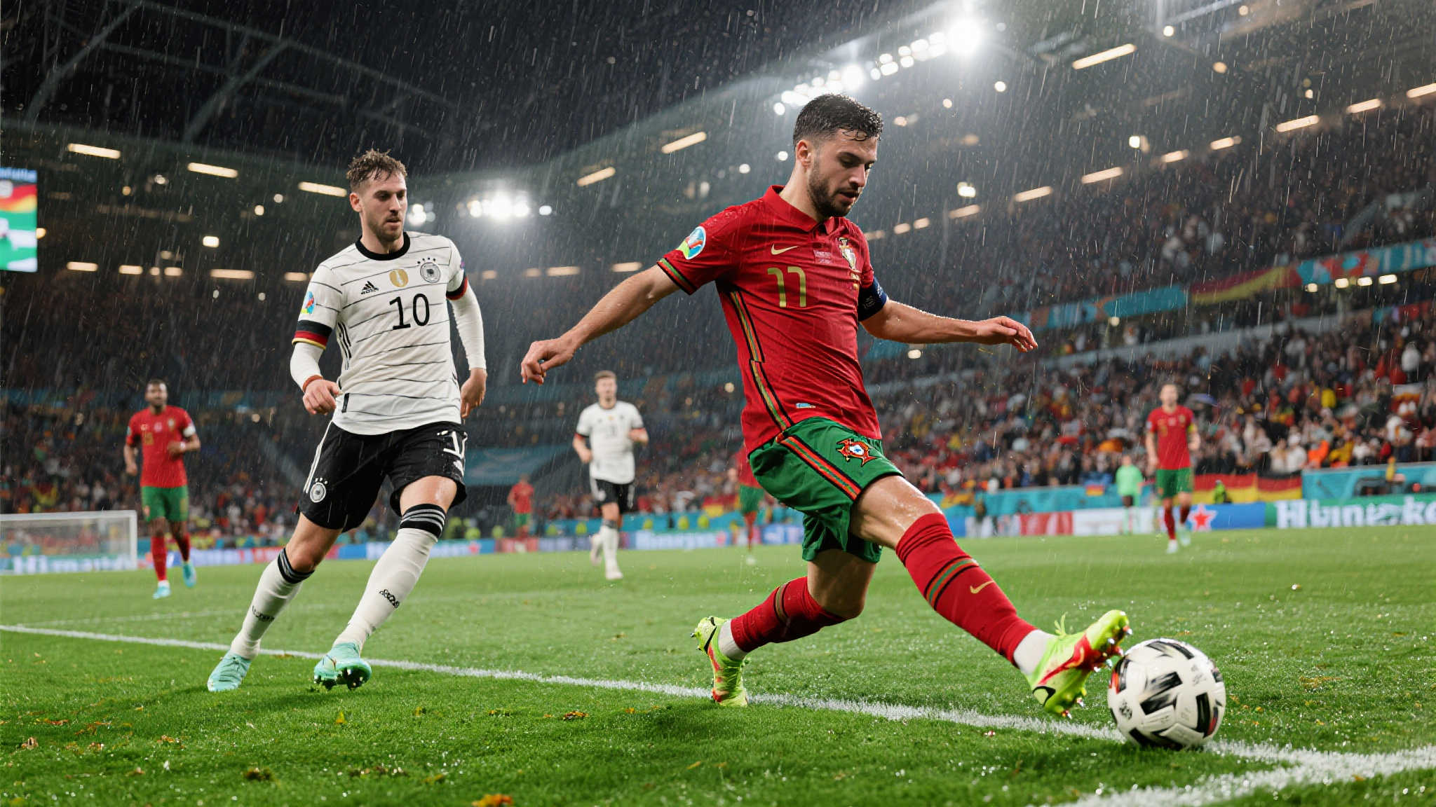 在这个足球激情四溢的夜晚，球迷们翘首以盼一场经典的